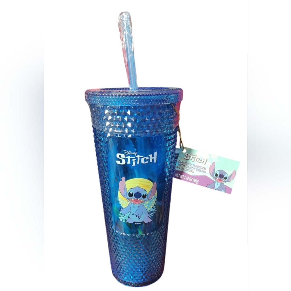Disney Stitch Iridescent Blue Tumbler with Straw - Picture 1 of 9
